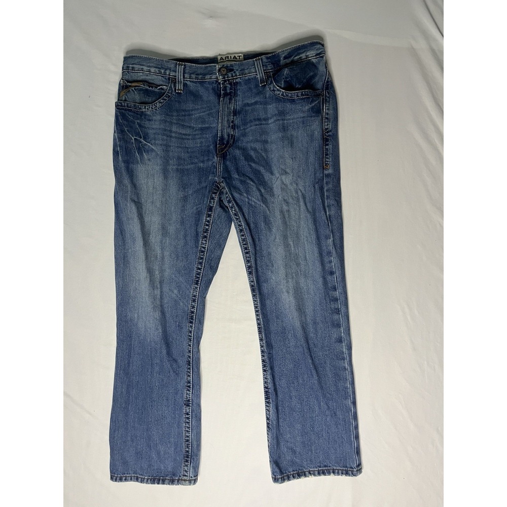 Ariat M4 Scoundrel Relaxed Bootcut Denim Jeans Men's Size 40x30 Blue 10008403